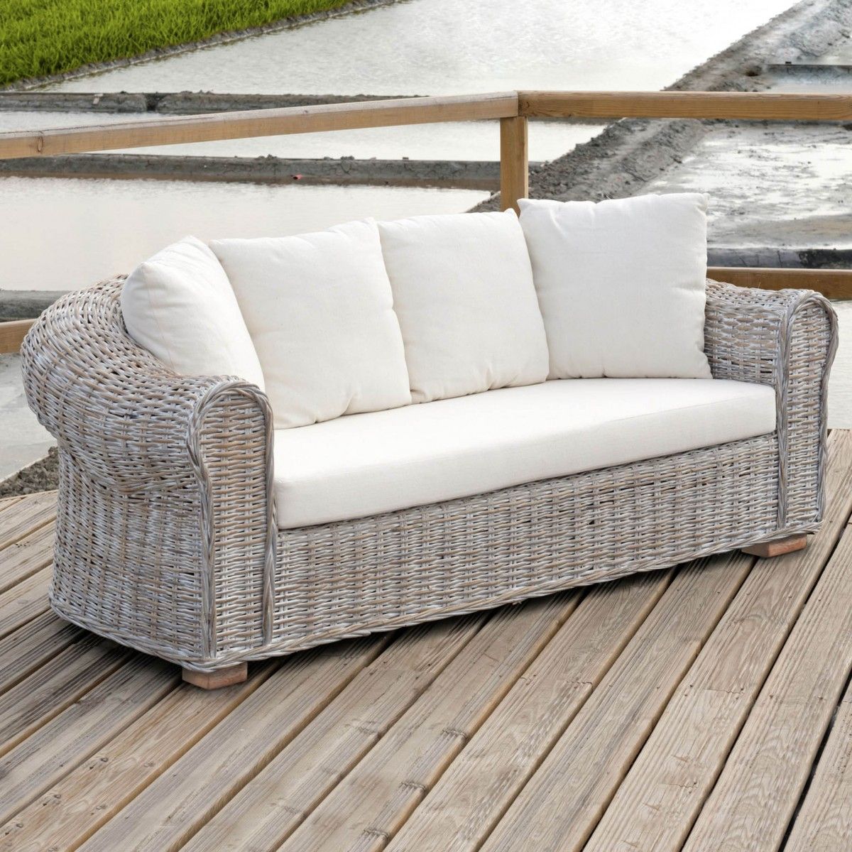 Sofá de Jardim 3 Lugares Kubu Armazéns Reis